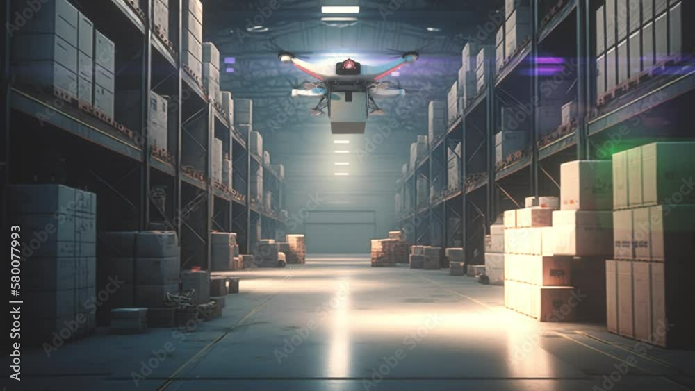 The video showcases a demonstration of cargo delivery using two types of drones - a land drone and a quadcopter drone The video showcases a demonstration of cargo delivery using two types of drones - a land drone and a quadcopter drone