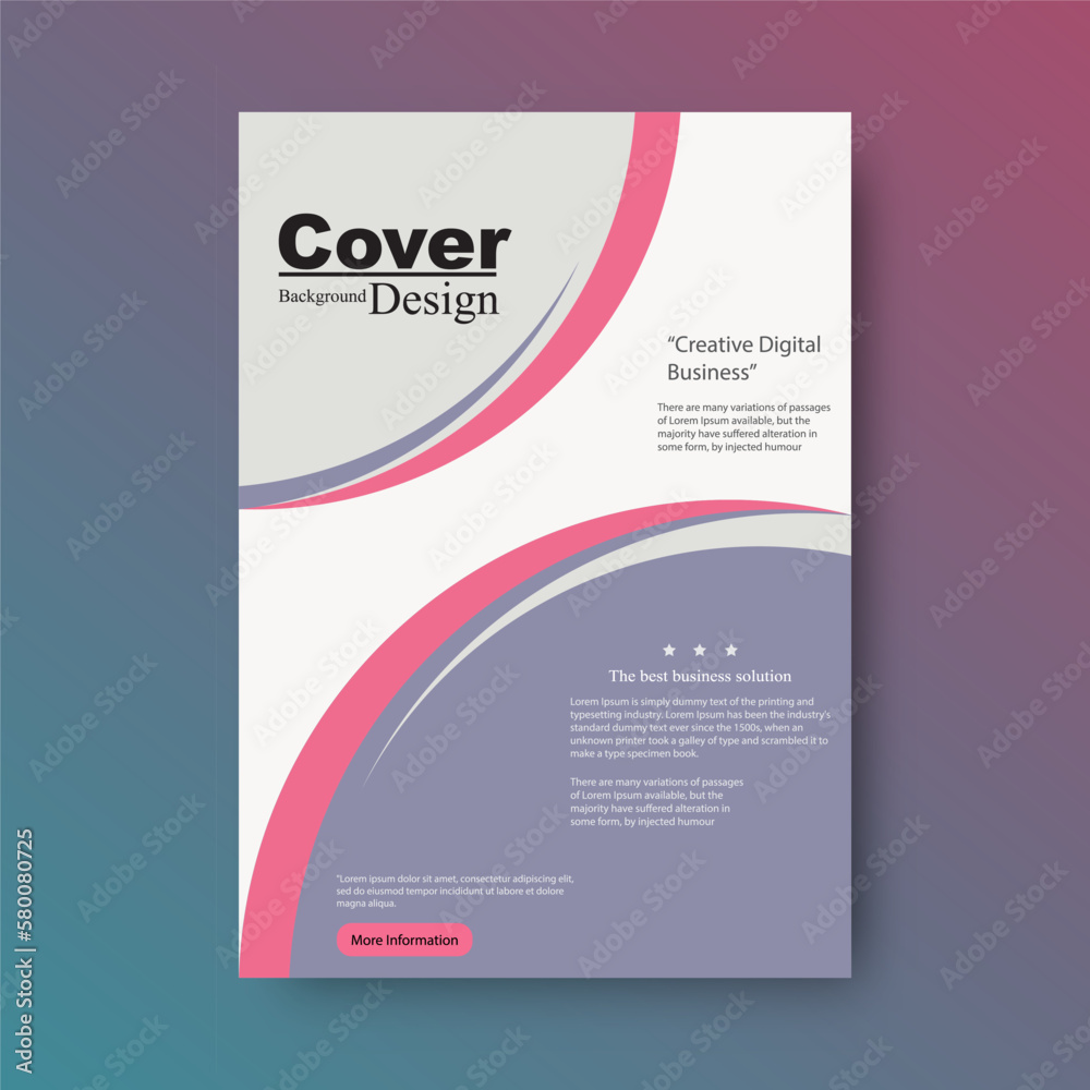 Cover Business Template in Creative Background Cover Business Template in Creative Background