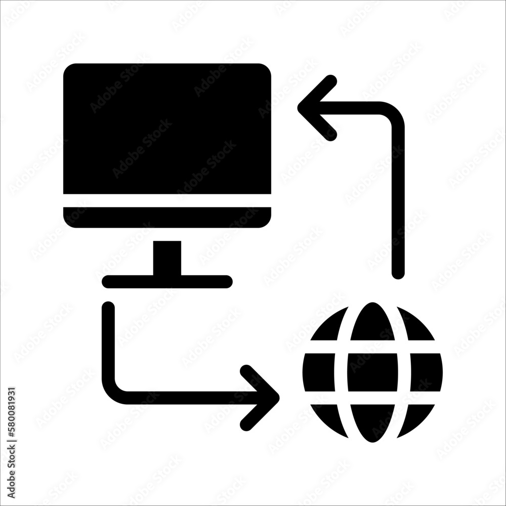 Synchronisation icon. Simple element illustration. Synchronisation symbol design template. vector illustration on white background Synchronisation icon. Simple element illustration. Synchronisation symbol design template. vector illustration on white background