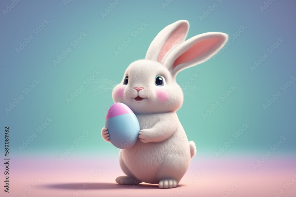 Obraz premium a bunny with an easter egg