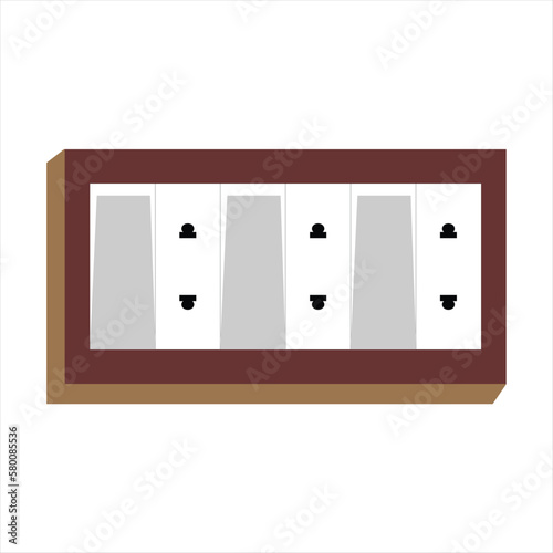 electrical outlet isolated on white