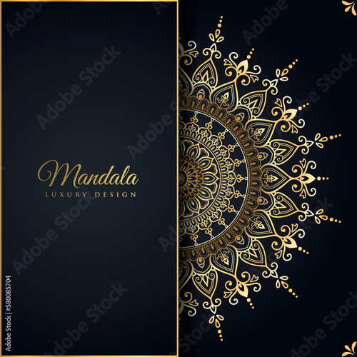 Luxury mandala background with premium vector