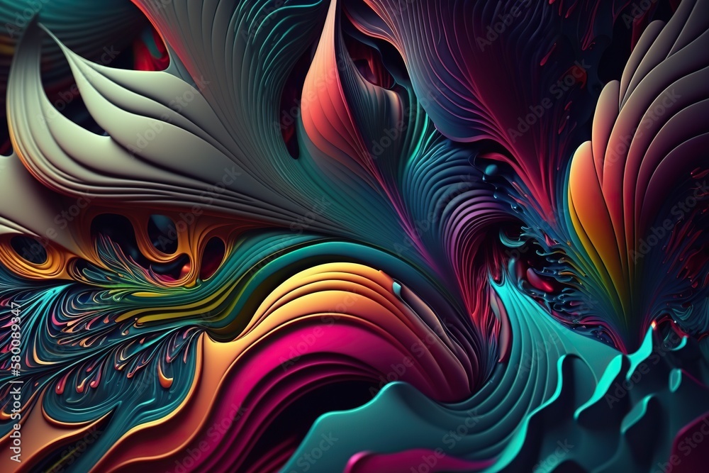 Generative ai abstract fractal burst background Generative ai abstract fractal burst background