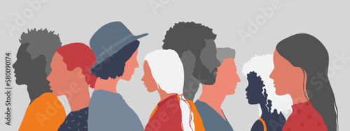 Multicultural diversity people. The concept of international family, racial equality, development of children and teenagers.