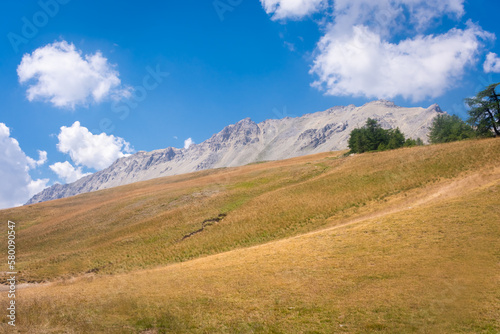 Beautiful landscape with the mountains of the vall  e   troite  french  for  narrow valley    France