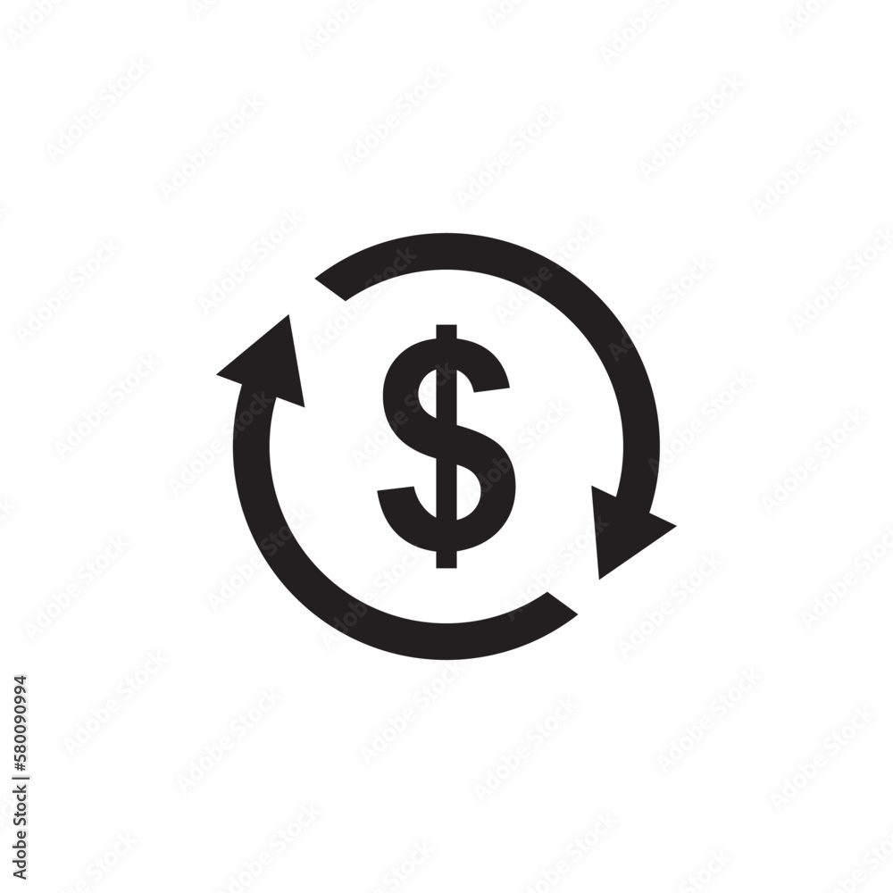 Currency exchange icon vector illustration symbol