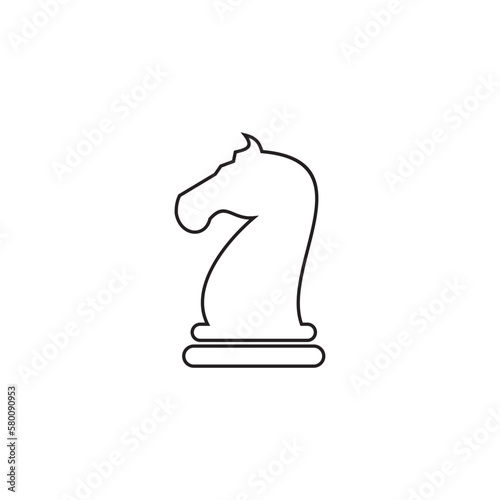 Chess knight icon vector illustration symbol
