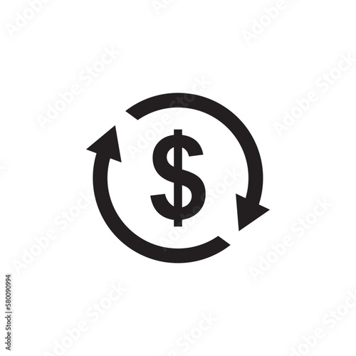 Currency exchange icon vector illustration symbol