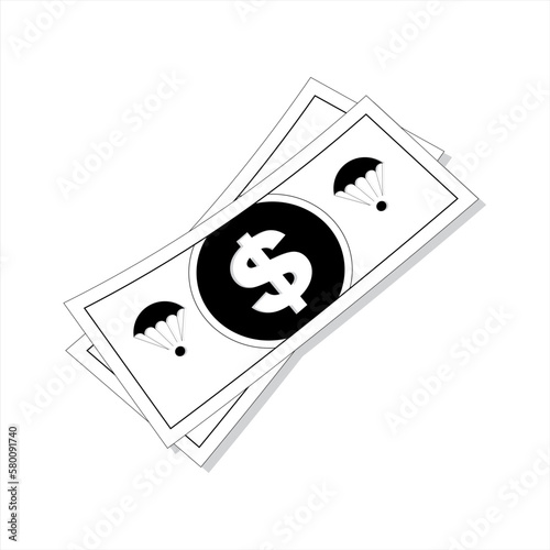 illustration of a vector currency depicts a modern and sleek design. The currency has clean lines and sharp edges, giving it a professional and sophisticated look, representing wealth and prosperity.