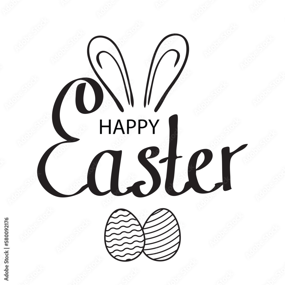 Happy Easter concept design, story template and banner set with bunny ears and Easter eggs. Vector illustration on transparent background Happy Easter concept design, story template and banner set with bunny ears and Easter eggs. Vector illustration on transparent background