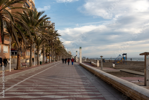 Beach walk in Almeria  Spain