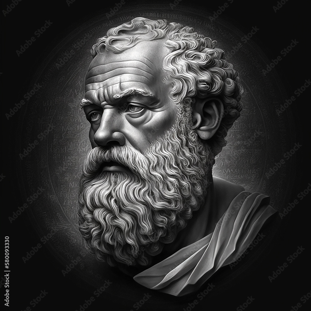 Ancient Greek philosopher Xenocrates. Created with Generative AI