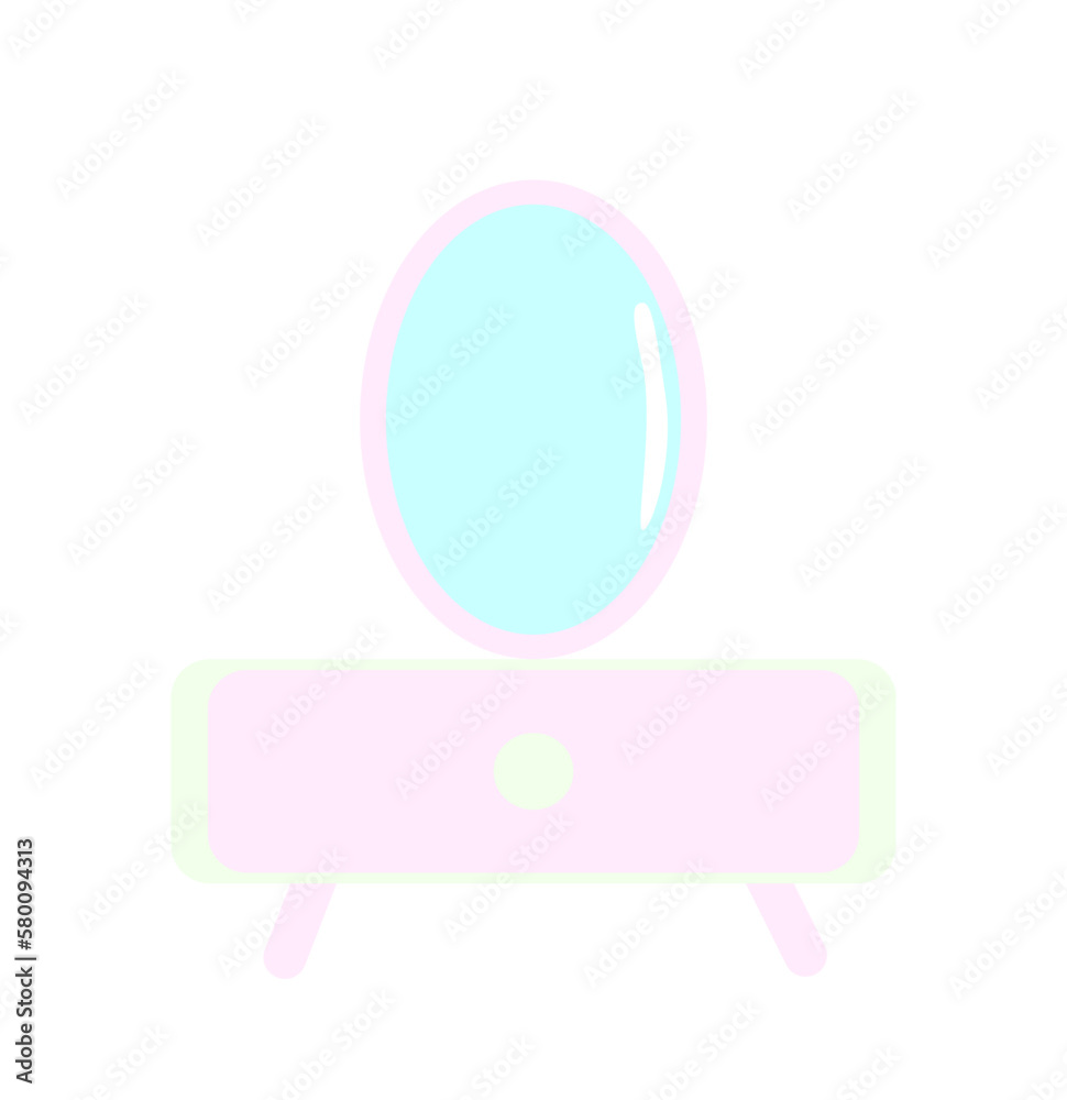 dressing table with mirror vector dressing table with mirror vector