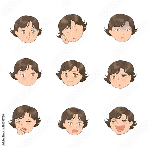 Girl face expression images