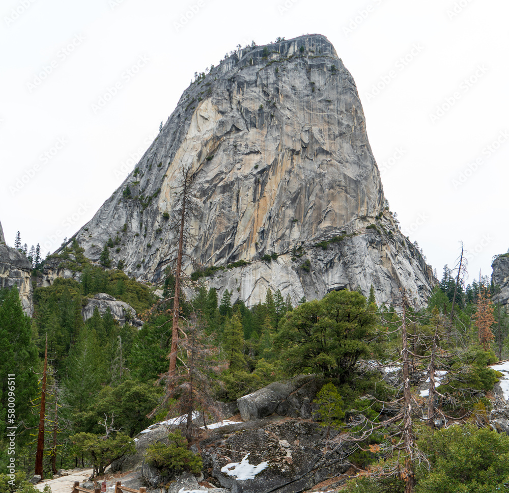 View of the Liberty Cap in Yosemite National Park 