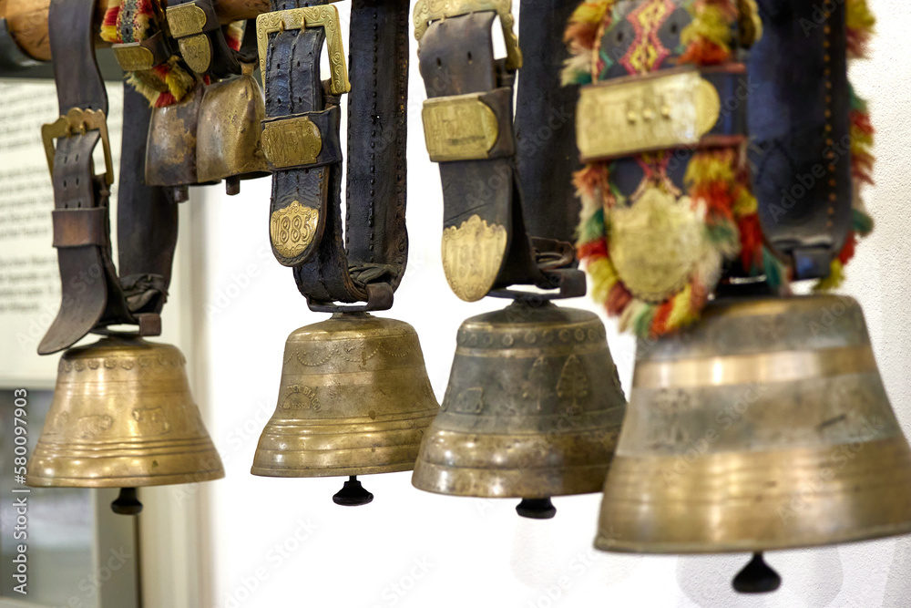 Alte Kuh-Glocken in Appenzell in der Schweiz