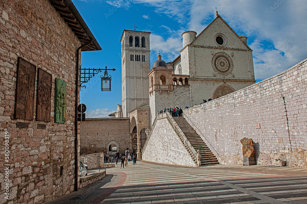 Basilica of San Francesco, in Assisi, Italy