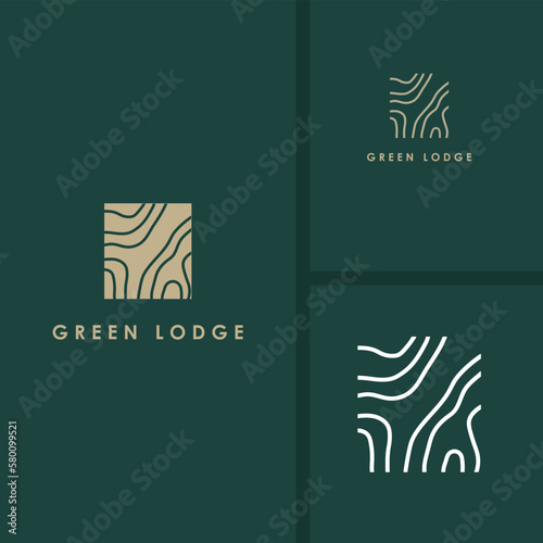 Capenter industry logo design - wood log, timber plank wood, woodwork handyman, wood house builder. simple minimalist icon.