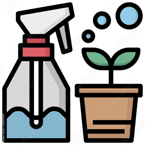 sprayer line icon,linear,outline,graphic,illustration
