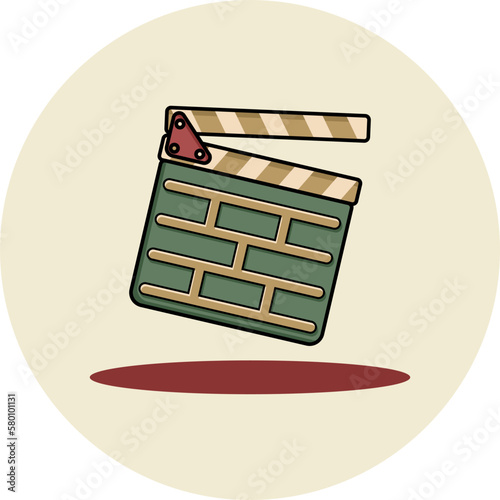 The vector clapperboard is a digital clapperboard that can be customized with your team's logo and colors. This clapperboard is perfect for any remote,air,land video or audio conference.