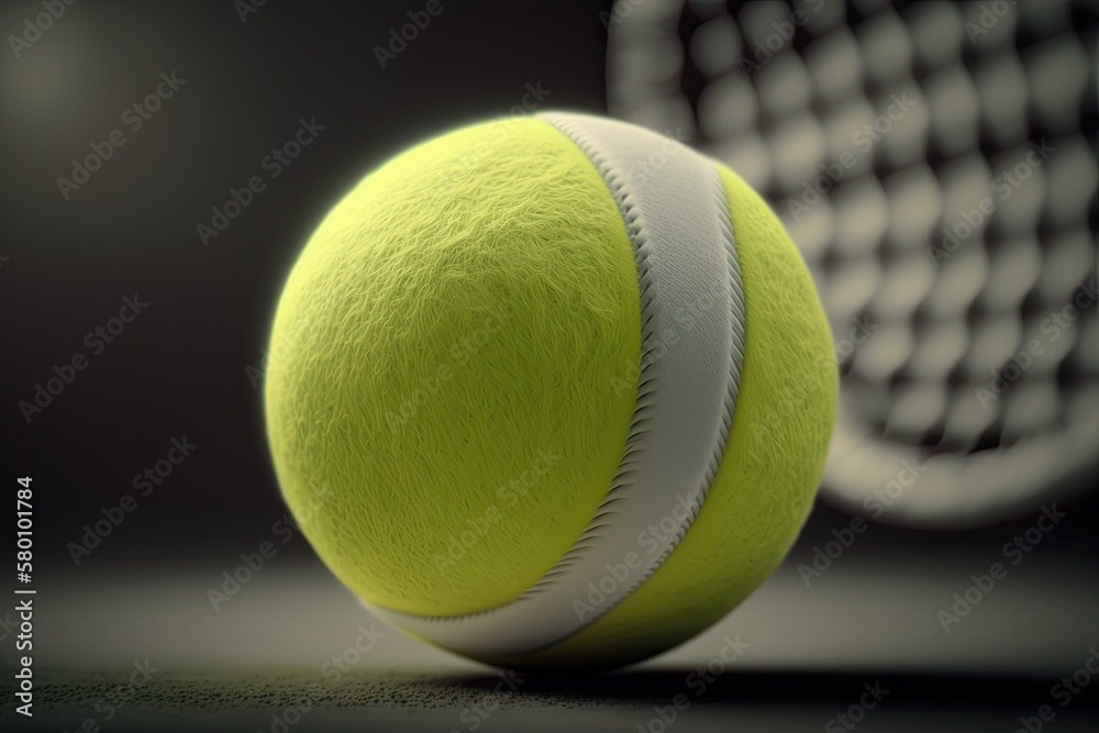Tennis ball on amazing background