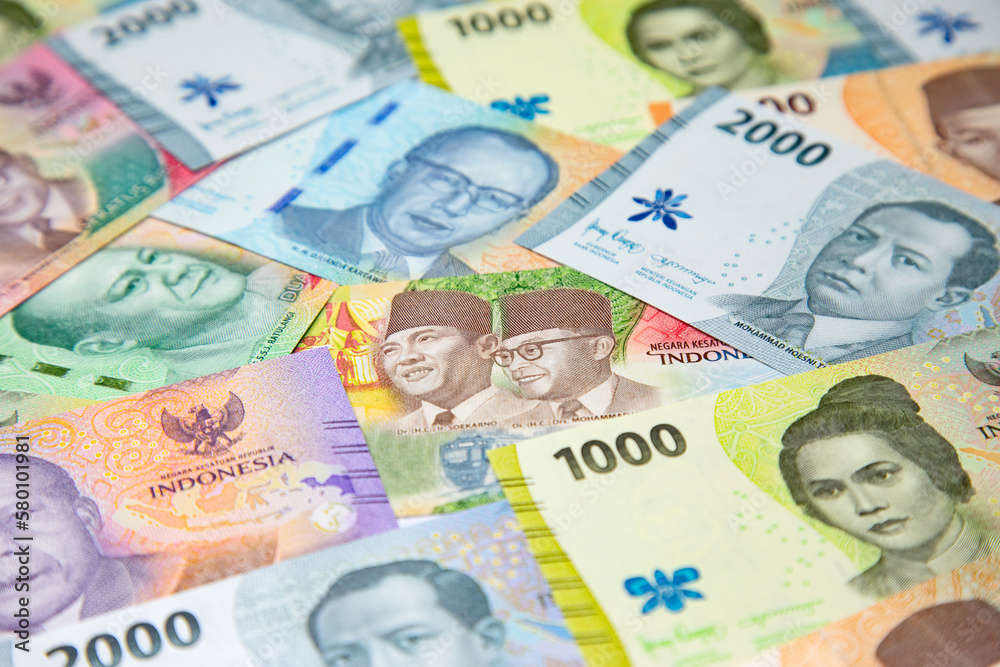 Indonesian banknotes - obrazy, fototapety, plakaty 