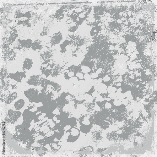 Grunge background is grey. Abstract scratched texture. Vector graffiti