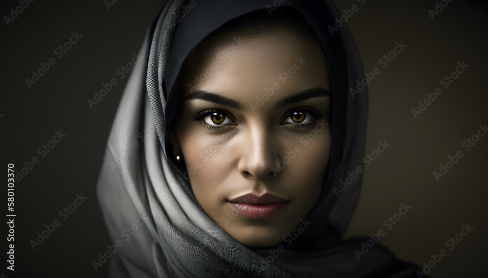 portrait of beautiful woman with burqa in Ramadan portrait of beautiful woman with burqa in Ramadan