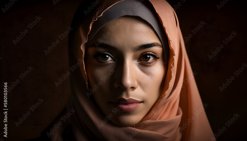 portrait of beautiful woman with burqa in Ramadan portrait of beautiful woman with burqa in Ramadan
