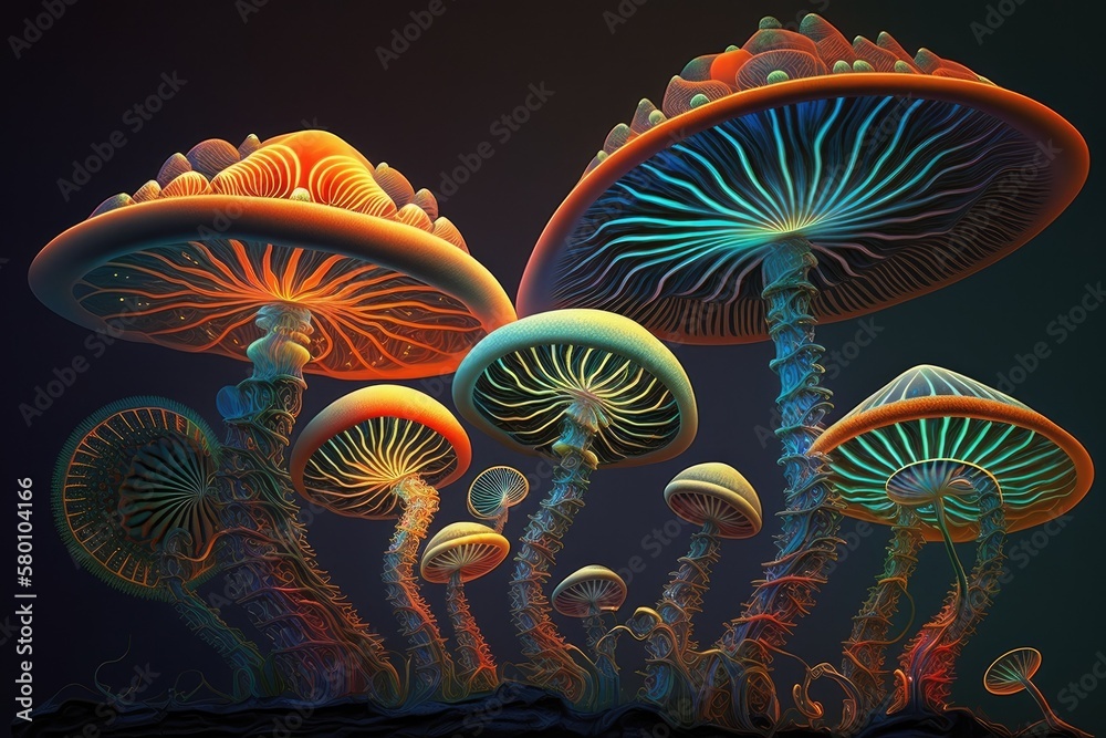 Hallucinogenic mushroom psilocybe close up Hallucinogenic mushroom psilocybe close up