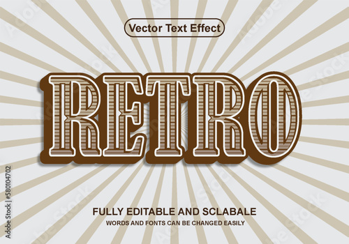 Classic vintage style retro 3d text effect