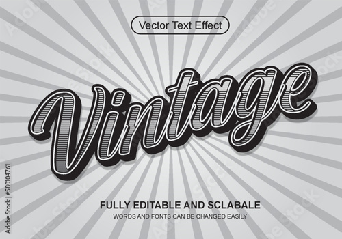 Classic vintage style retro 3d text effect