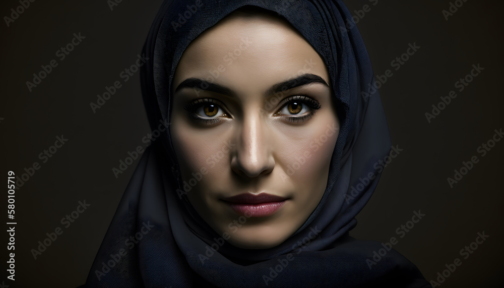 portrait of beautiful woman with burqa in Ramadan portrait of beautiful woman with burqa in Ramadan