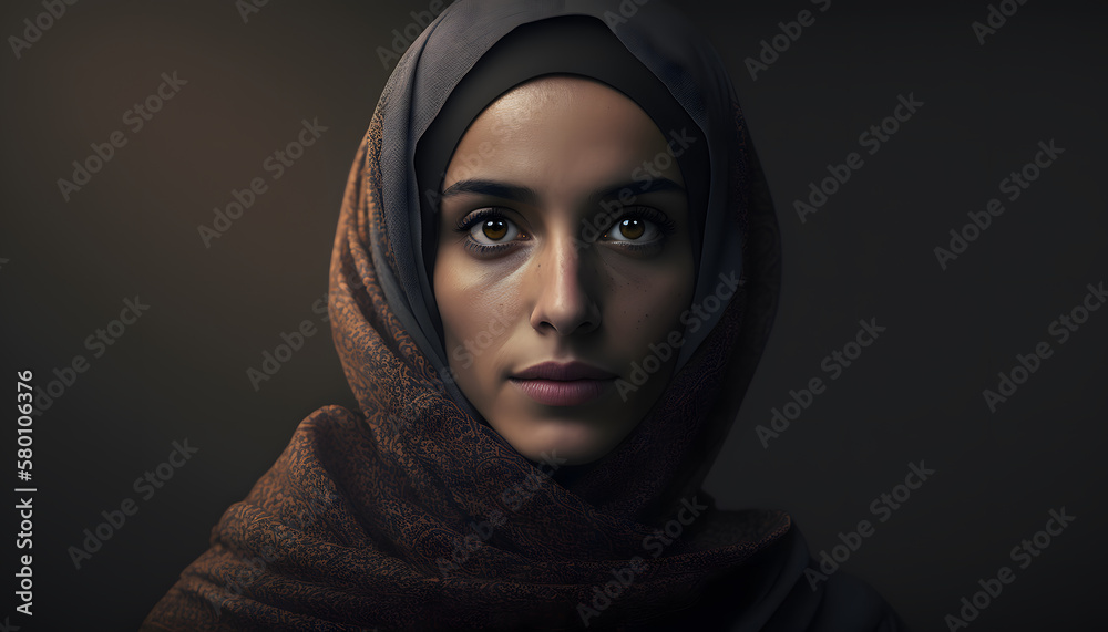 portrait of beautiful woman with burqa in Ramadan portrait of beautiful woman with burqa in Ramadan