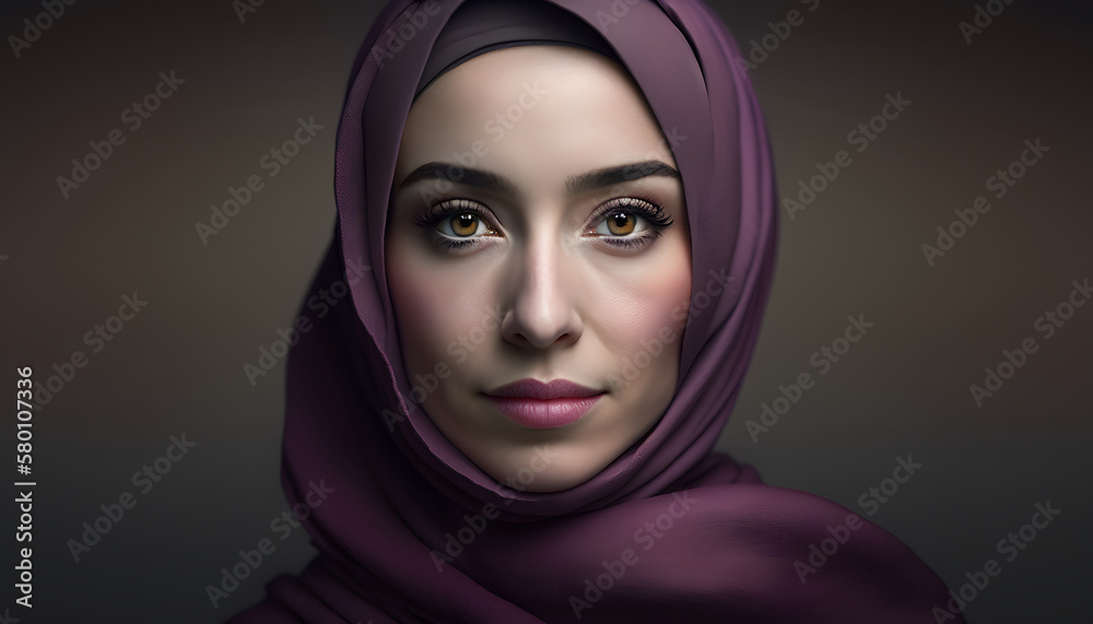 portrait of beautiful woman with burqa in Ramadan portrait of beautiful woman with burqa in Ramadan