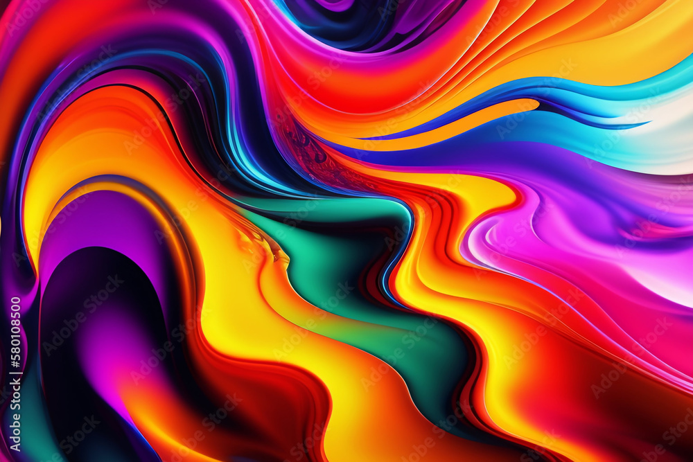 Obraz premium ilustración de fondos y texturas de arte abstracto, simulación de manchas de pinturas y mezcla de colores en diversas formas. generada con IA