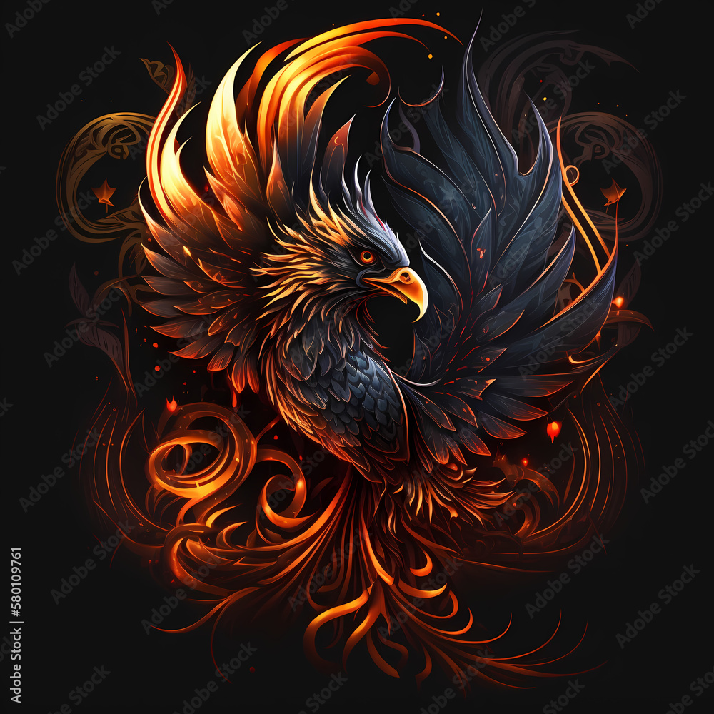 Fototapeta premium Phoenix On Fire