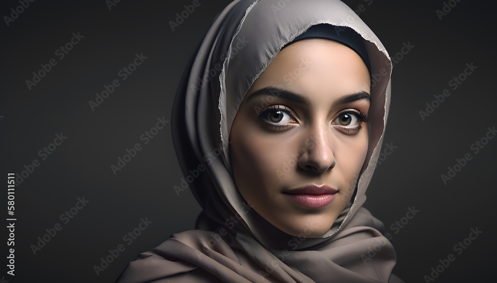 portrait of beautiful woman with burqa in Ramadan portrait of beautiful woman with burqa in Ramadan