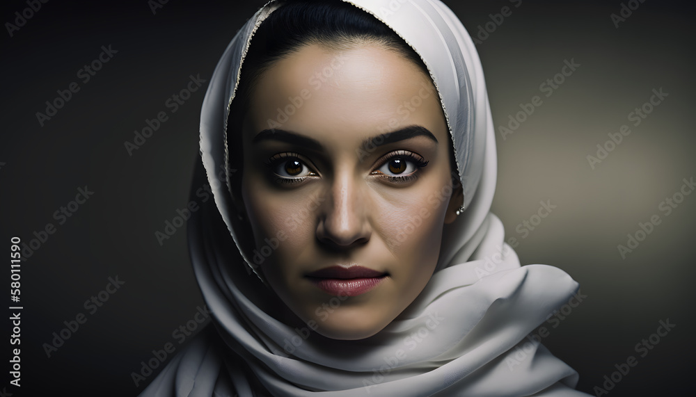 portrait of beautiful woman with burqa in Ramadan portrait of beautiful woman with burqa in Ramadan