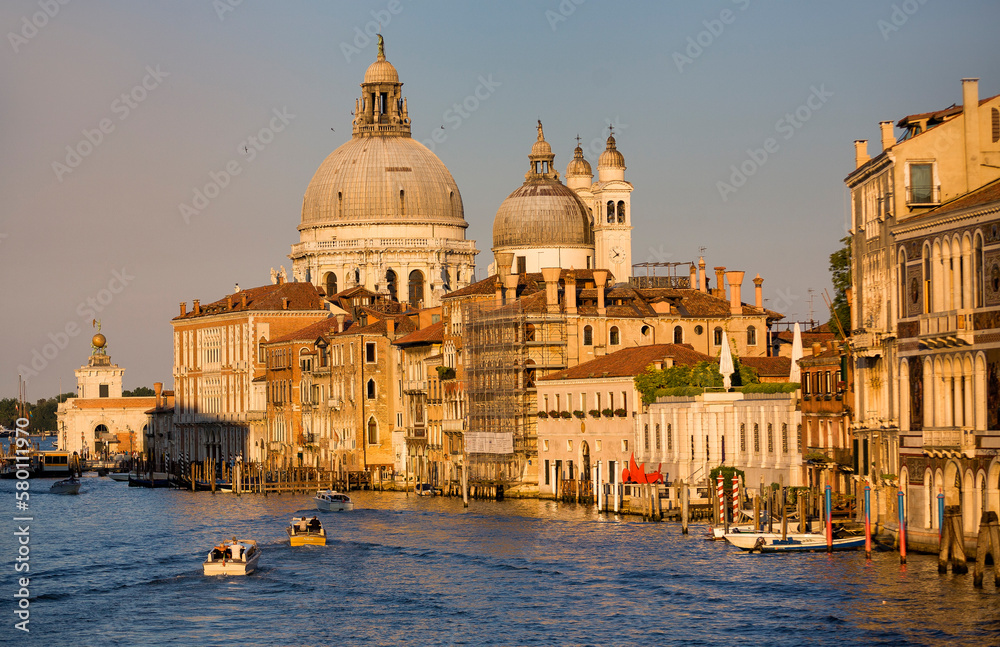 View towards the Basilica of Santa Maria della Salute.Venice,Italy.