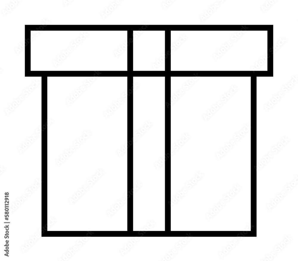 Box closed icon. Simple line, outline of packaging icons for ui and ux, website or mobile application on white background Box closed icon. Simple line, outline of packaging icons for ui and ux, website or mobile application on white background