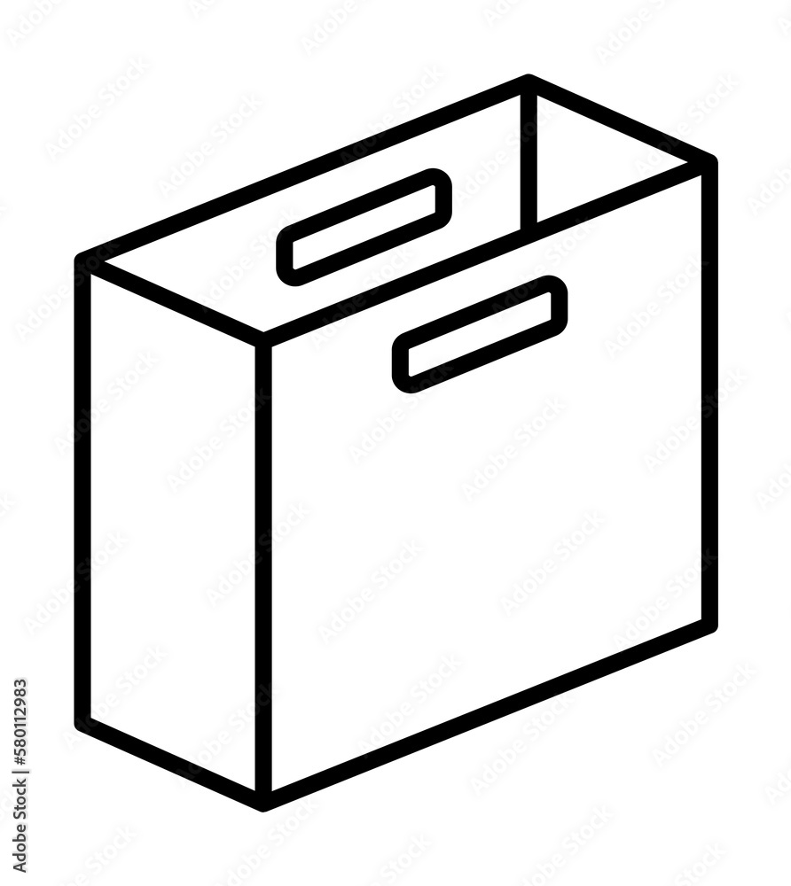 Box opened icon. Simple line, outline of packaging icons for ui and ux, website or mobile application on white background Box opened icon. Simple line, outline of packaging icons for ui and ux, website or mobile application on white background