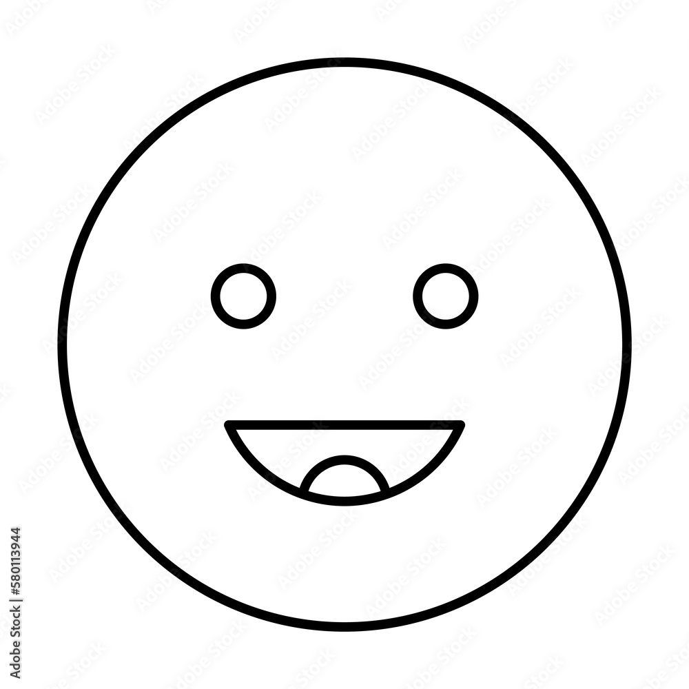 Fototapeta premium Happy smiling, tongue, emotions icon. Simple line, outline expression of mood icons for ui and ux, website or mobile application on white background