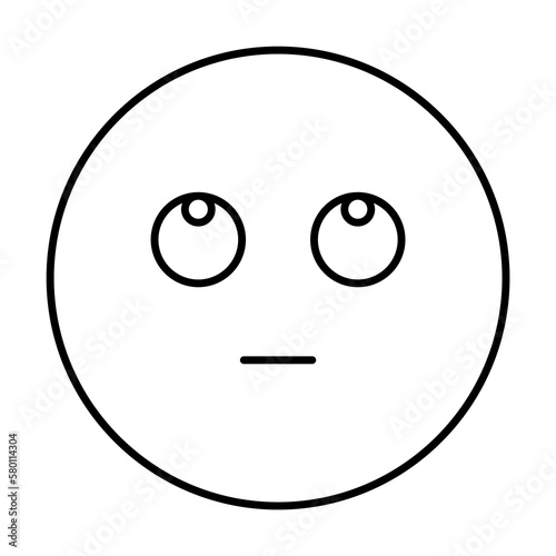 Rolling eyes, emotions icon. Simple line, outline expression of mood icons for ui and ux, website or mobile application on white background