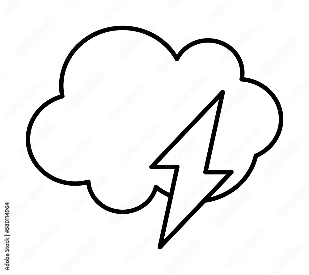 Storm, energy icon. Simple line, outline electro power icons for ui and ux, website or mobile application on white background Storm, energy icon. Simple line, outline electro power icons for ui and ux, website or mobile application on white background