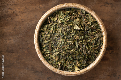 Dried Nettle Leaf in a Bowl