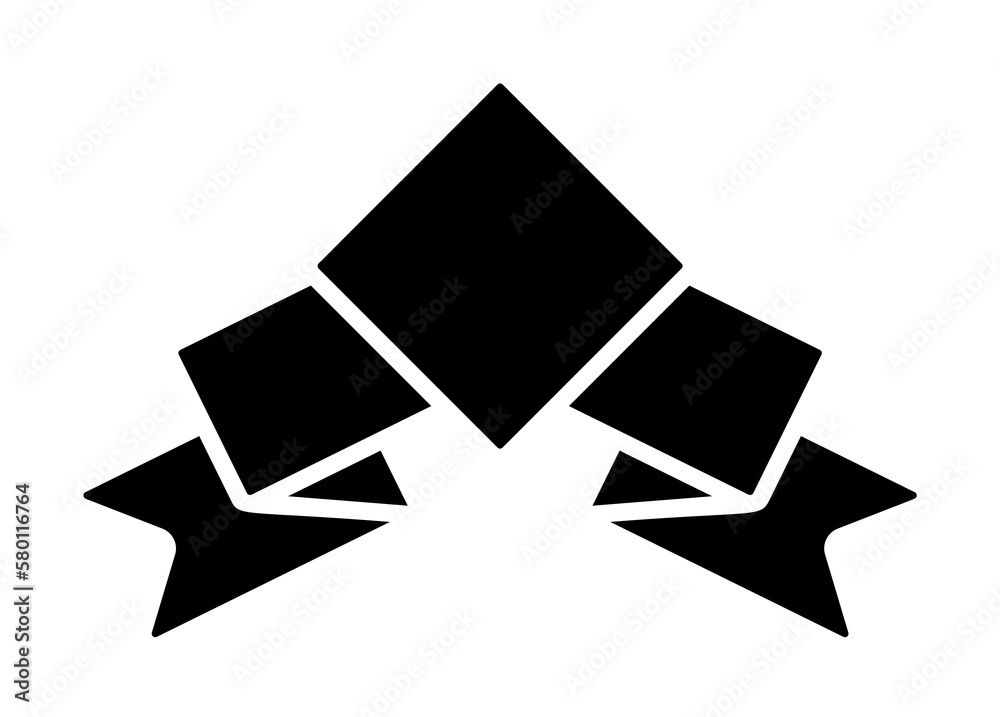 Ribbon icon. Simple decoration band icons for ui and ux, website or mobile application on white background