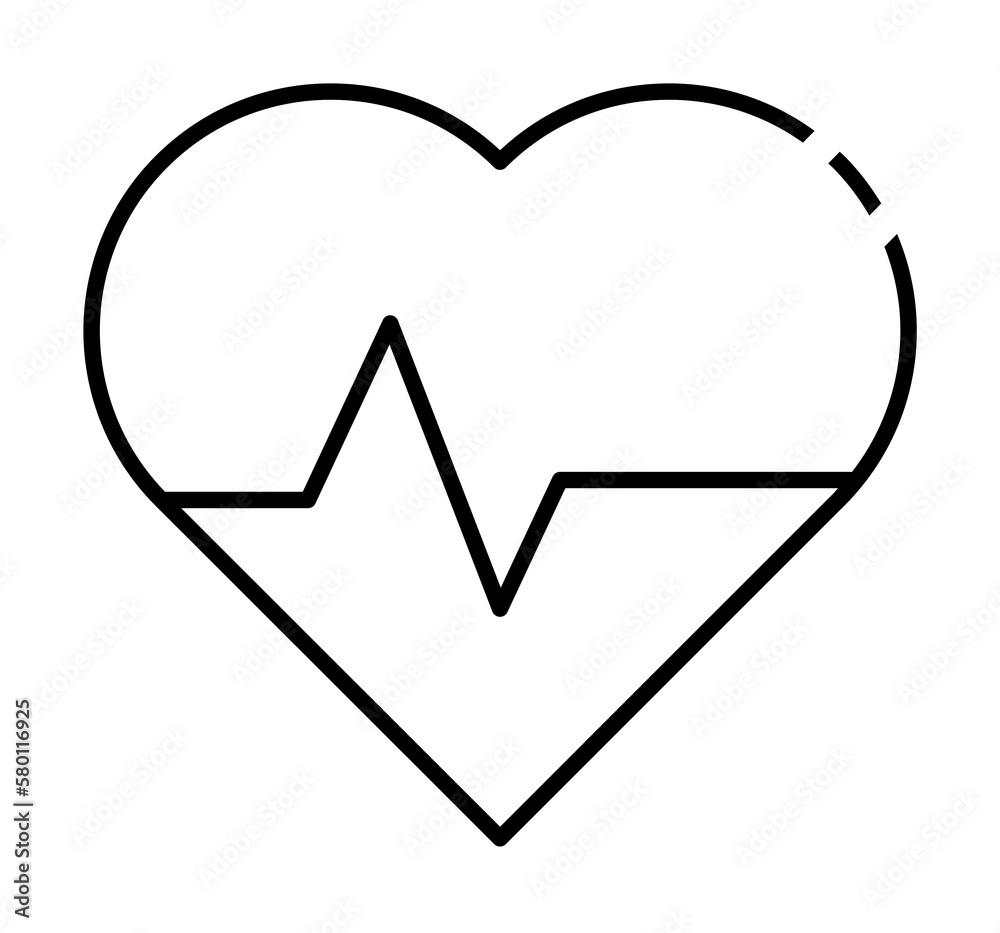 pulse icon. Element of scientifics study icon for mobile concept and web apps. Thin line pulse icon can be used for web and mobile on white background pulse icon. Element of scientifics study icon for mobile concept and web apps. Thin line pulse icon can be used for web and mobile on white background