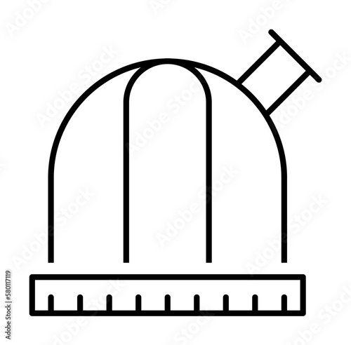 observatory icon. Element of scientifics study icon for mobile concept and web apps. Thin line observatory icon can be used for web and mobile on white background