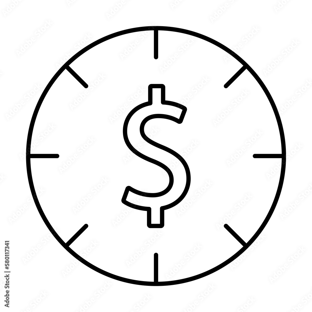 Pay per click, dollar, SEO icon. Simple line, outline elements of commerce icons for ui and ux, website or mobile application on white background Pay per click, dollar, SEO icon. Simple line, outline elements of commerce icons for ui and ux, website or mobile application on white background